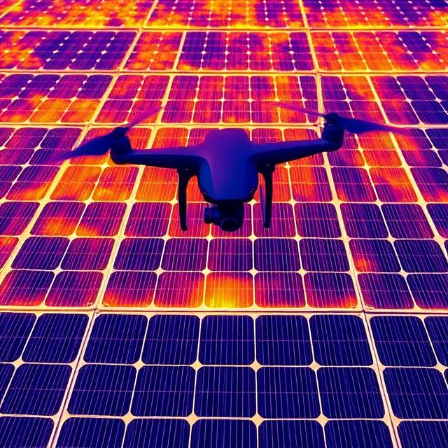 Termowizyjna inspekcja paneli fotowoltaicznych z drona